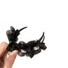 Acessórios de Cabelo Acrílicos Não Metálicos Bola de Flor Headband Estilo Artístico Flor de Rede Grampo para Rabo de Cavalo Alto Pegador de Cabelo