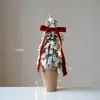 Árbol de Navidad Cubierto de Nieve con Lazo Completo de Cristal Creativo Atmósfera Festiva en Centro Comercial Restaurante Bar Diseño Ins