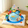 Decoração de Bolo de Carro de Puxar com Tema de Carros, Carro Pequeno Decoração de Mesa de Sobremesa de Aniversário Infantil Enfeite de Encaixar