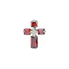 Cruz de cubos de azúcar de aleación de titanio F136, circonita cúbica 5A ultrabrillante, joyería para piercing corporal, pendientes de botón, pendientes para cartílago de la oreja y pendientes para hélix