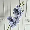 Impresión 3D Flor Artificial Phalaenopsis de Encaje Francés de Seda de 9 Cabezas Decoración para el Hogar Sala de Estar Flor Arreglo Paisajístico de Flores Artificiales