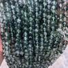 Planta Acuática Fantasma Verde Cuentas Redondas de Cristal Cuentas Sueltas Cristal Explosivo Semiacabado Accesorios para Joyería DIY Cuentas al por Mayor Pulsera