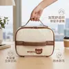 Bolsa térmica Oxford espessa para almoço no trabalho, com forro de folha de alumínio para conservação de calor e frio, bandeja de almoço portátil e fecho de zíper