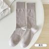 Calcetines de pila para mujer, otoño e invierno, antibolitas, absorbentes del sudor, de algodón, transpirables, de primavera, estilo retro, de color sólido, mocasines
