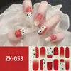 12 Dedos Blanco Sin Hornear Calcomanía para Uñas Calcomanía Completa Impermeable y Duradera Parche de Uñas para Arte de Uñas Estilo Simple Calcomanía para Uñas Película de Esmalte para Uñas