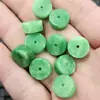 Contas de Ábaco de Jade Corte Reto 6*12mm, Contas Soltas de Jade, Contas Espaçadoras Verdes com Fundo Branco, Acessórios para Joias DIY