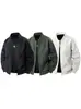Chaqueta de Diseño Lavado Pesado Americana para Hombre Primavera y Otoño Verde Militar Tendencia Uniforme de Béisbol Chaqueta Bomber