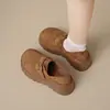 Zapatos de plataforma para mujer que aumentan la altura con forro de felpa, nuevo estilo otoño/invierno 2026, zapatos Birkenstock casual chic retro