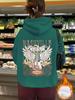Sudadera con capucha y forro polar de manga larga para mujer, con bolsillo tipo canguro, talla europea transfronteriza, para otoño e invierno, con estampado NASHVILLE