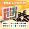 Marcadores acrílicos con puntas suaves, colores lavables, que no traspasan y mezclables, adecuados para el dibujo de estudiantes de primaria, set de lonchera portátil