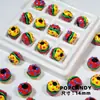 Colgante de Llavero para Teléfono Móvil con Cuentas Pintadas a Mano Hamburg Rich Dibujos Animados Color Lindo Cadena de Pulsera Collar Decoración