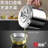Olla para Aceite Acero Inoxidable Botella de Aceite Doméstica con Tapa Almacenamiento de Cocina Botella Filtro de Aceite Residuos de Manteca Filtro para Freír a Prueba de Fugas