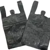 Bolsa de mão preta de plástico personalizada pelo fabricante, saco de embalagem, bolsa conveniente para embalagem de frutas e vegetais