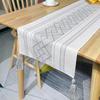 Camino de Mesa Jacquard Personalizado de Algodón y Lino con Borlas, Servilleta de Té Simple Lavable, Decoración para Mesa de Comedor o Mesa de Centro, Mayorista Engrosado
