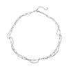 Joyería transfronteriza europea y americana moda personalizada geométrica cadena de cuentas cadena de clavícula collar de clip de papel simple apilado exquisito para mujer