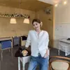 Chaqueta Suéter de Estilo Coreano Suave para Mujer en Primavera y Otoño, Alta Gama, Holgada, Casual, Top Cardigan Corto de Punto