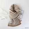 Cachecol pied-de-poule para mulheres inverno estilo coreano cachecol de tricô quente para estudantes novo versátil alta sensação moda xale moda
