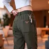 Pantalones casuales para hombre para pedidos de exportación, corte holgado, elásticos, pierna recta, con bolsillos con cremallera, pantalones de vestir versátiles, pantalones de trabajo duraderos para hombre