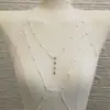 Cadena corporal de bikini de diamantes flash europea y americana, cadena de pecho de diamantes sexy, joyería, accesorios de ropa para fotos de mujeres en la playa
