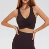 Sujetador Deportivo Transfronterizo para Mujer, a Prueba de Impactos, Anti-Caída, Correas Bonitas, Almohadillas en el Pecho, Ropa de Yoga, Chaleco sin Mangas Color Nude para Fitness