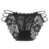 Pantaletas de Encaje Huecas Chica Vendaje Ultradelgadas Transparentes Sexys Transpirables Cruzadas Tanga Caliente Cintura Baja