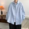 Camisa de Color Sólido de Manga Larga Nueva Primavera 2024 Estilo Coreano para Hombre Moda Suelta Simple Atractiva Camisa Versátil Chaqueta Delgada