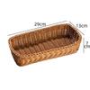 Cesta de Armazenamento Pequena de Rattan Sintético para Frutas Cesta de Armazenamento Trançada Cesta de Lanches para Restaurante Cesta para Batatas Fritas Cesta de Armazenamento para Mesa Fabricante Atacado