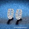 Europa y Estados Unidos explosiones transfronterizas aretes de plata de ley s925 aretes de moissanita para mujer aretes de moissanita de 1.2 quilates color D venta al por mayor