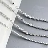 Contas Geométricas de Rombos em Prata de Lei S925, Contas Espaçadoras, Contas Soltas, Acessórios de Prata de Lei, Colar DIY Feito à Mão, Pulseira, Materiais para Miçangas