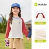 Dududu Home Camiseta de Algodón Puro para Bebé Ropa de Otoño Camiseta Base 100% Algodón para Niños Ropa Infantil para Niños y Niñas Tendencia T