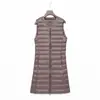 Chaleco acolchado de cuello redondo de longitud media para mujer, moda otoño e invierno 2026, ligero, adecuado tanto para usar solo como debajo de otra ropa, chaleco de talla grande hasta la rodilla