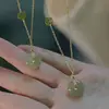 Ping An Joy Fu Marca Jade Hetian Collar Cadena Clavícula Mujer ins Verano Todo Fósforo Estilo Frío Alto Diseño Sentido Nicho