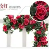 Simulação Rosa Flor Artificial Rattan Varanda Cesta Suspensa Cadeira Rattan Teto Decorativo Ar Condicionado Duto Flor Decorativa Rattan Cobertura Enrolamento