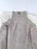 Cárdigan de Punto con Patrón de Trigo Retro Americano Chaqueta para Hombres y Mujeres Otoño e Invierno Cálido Top de Punto de Manga Larga