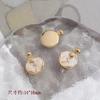 Pingente de Fritillaria Natural Rosa Dourado Cobre Amor Pingente para Montagem de Joias Artesanais Colar de Mão Brincos Acessórios de Pingente