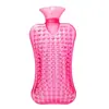 Bolsa de agua caliente de punto convexo, bolsa de agua caliente rellenable, almohada larga en forma de tira para dormir, diseñada específicamente para la columna cervical, utilizada para compresas calientes en el abdomen y la parte baja de la espalda