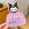 Adesivos de Unha Desenho Animado Infantil Gatinha Edição de Ano Novo Vermelho Pequena Menina Nail Art Adesivos Cola de Gel Removível