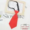 Gravata JK Feminina Estilo Coreano Estilo Japonês Faculdade Versão Larga Cor Sólida Sem Nós Infantil Curta Estudante Casual Uniforme Escolar Acessórios