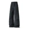 Nuevos Pantalones Casuales Versátiles de Estilo Japonés para Hombre Marca de Moda Sueltos de Pierna Ancha Pantalones Casuales Rectos de Talla Grande para Hombre