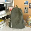 Mochila Escolar para Estudiante Universitario Estilo Coreano Ins Simple Cuadros Mochila para Estudiante de Secundaria Mochila Casual de Moda