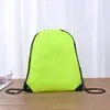 Mochila com Cordão de Poliéster para Eventos ao Ar Livre, com Bolso de Cordão, para Homens e Mulheres, Mochila Esportiva Impermeável com Logo Personalizado