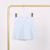 Saia Curta Lulu com Shorts de Yoga Embutidos, Saia de Secagem Rápida para Mulheres, Saia Esportiva de Tênis, Roupa Fitness Anti-Exposição para Mulheres