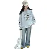 Moletom de Primavera para Meninas Roupas Infantis Transfronteiriças 2026 Novo Modelo Desenho Animado Manga Longa Gola Redonda para Meninas Mais Velhas
