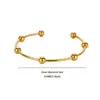 Pulsera de Cadena Geométrica con Forma de O de Acero de Titanio Transfronteriza Europea y Americana, Versátil, Ajustable, Pulsera Exagerada y de Alta Gama para Entrega