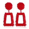 Pendientes Metálicos Vintage Europeos y Americanos Transfronterizos Personalizados Versátiles Geométricos Cuadrados Metálicos Pendientes Transfronterizos