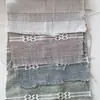 Suministro directo de fábrica tela de poliéster para cortina de sofá, funda de sofá, mantel de cojín, a rayas, tridimensional, color blanco roto, imitación de algodón y lino