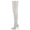 Botas Altas Cruzadas de Amazon 2025 Tacón Metálico de 11 cm Tacón Ultra Alto Botas de Moda para Mujer Tacón de Aguja Hace que las Piernas Se Vean Más Largas