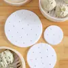 Papel para Esterilla de Vapor, Papel para Esterilla de Vapor No Desechable, Tapete de Papel Aceitado para Sartén Antiadherente, Papel para Esterilla de Vapor Antiadherente de Grado Alimenticio, Papel para Esterilla de Vapor Aceitado de Silicona para Dumplings al Vapor