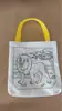 Bolsa Graffiti DIY Artesanal Infantil Atividades de Jardim de Infância Presente Acompanhante Bolsa Tote de Lona Pintura Criativa DIY Bolsa para Preencher