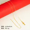 Collar Colgante de Oro Aluvial Verano para Mujer Cadena Clavicular de Nicho de Alta Gama Accesorios de Cobre Yiwu Cadena de Oro de Imitación